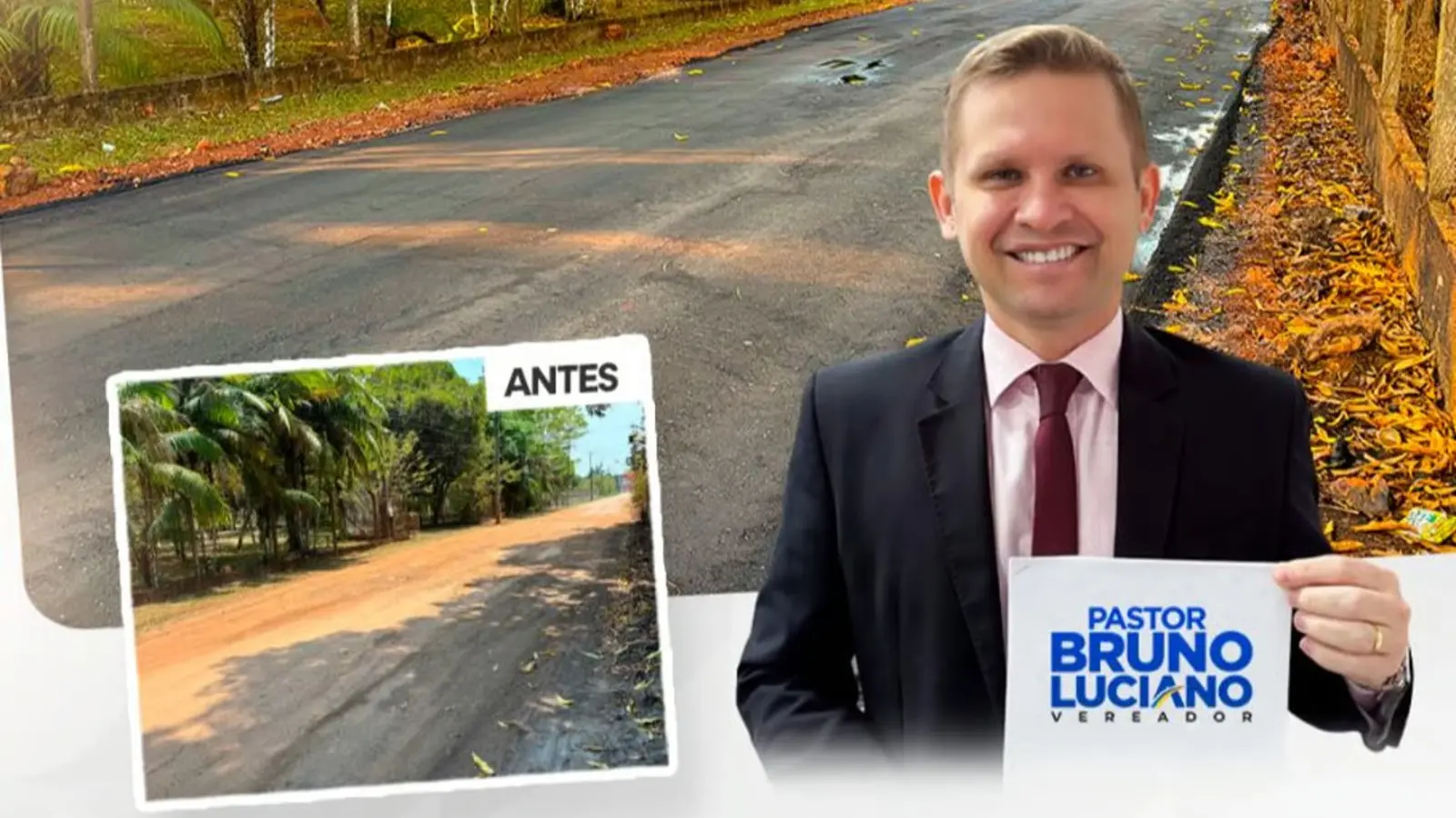 Pastor Bruno garante recuperação asfáltica em Jerusalém